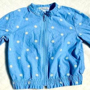 BOHO Chambray Jacket with Daisies